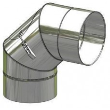 Koleno nerez stálé ø 180 mm / 90° s čistícím otvorem