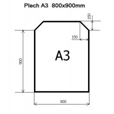 Plech pod kamna A3